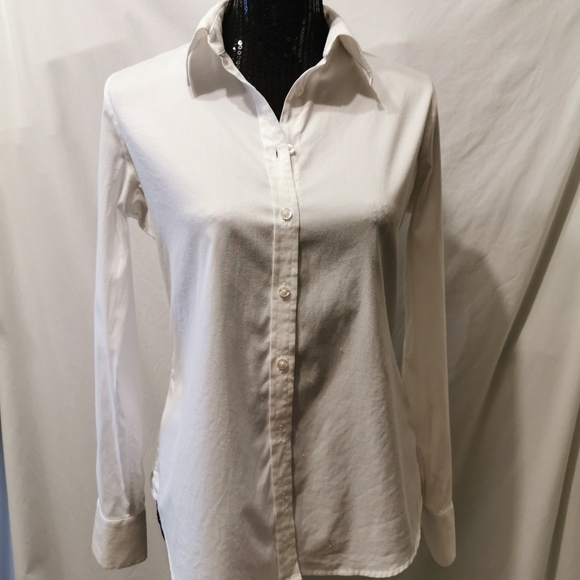 Hudson Room Tops - Hudson Room White Buttoned Fitted Shirt Size 8
